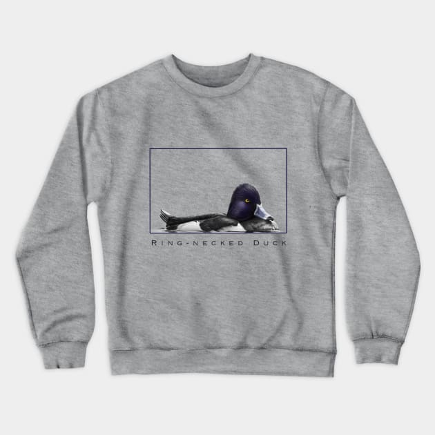 Ringer - Ring-Necked Duck Crewneck Sweatshirt by  Cory James Fine Art